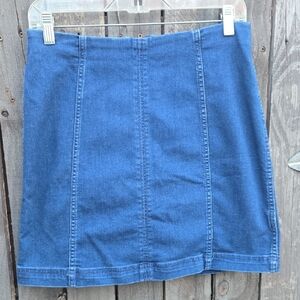 Free People Classic Blue Mini Skirt